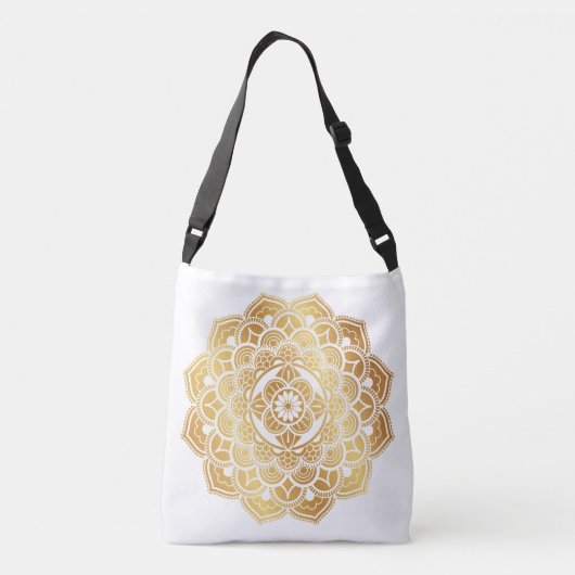 Golden Mandala Art Design Canvas tas (Achterkant)