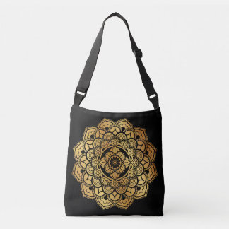 Golden Mandala Art Design Canvas tas