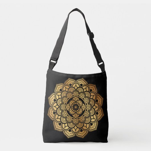 Golden Mandala Art Design Canvas tas (Voorkant)