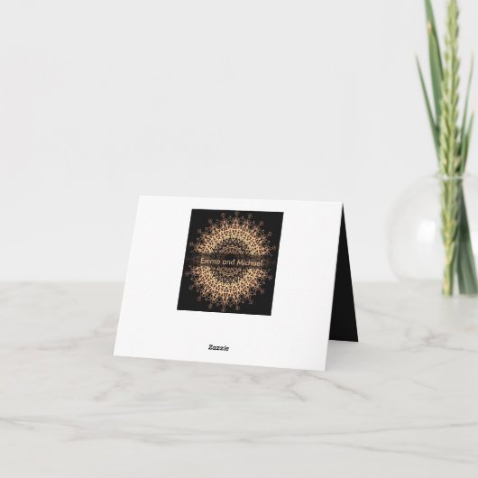 Golden mandala bedankkaart (Achterkant)