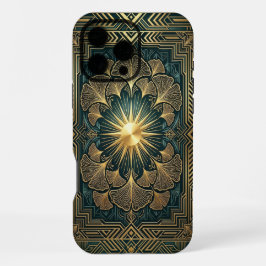 Golden Mandala Bloom | Gold iPhone 16 Pro Max case Hoesje