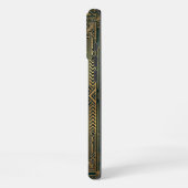 Golden Mandala Bloom | Gold iPhone 16 Pro Max case Hoesje (Linkerkant)