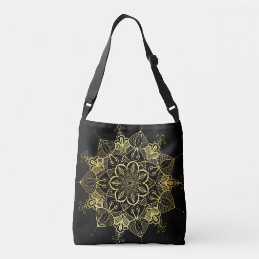 Golden Mandala Canvas tas (Achterkant)