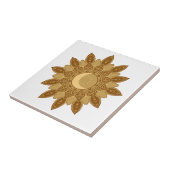 Golden Mandala Ceramic Tegeltje (Zijkant)