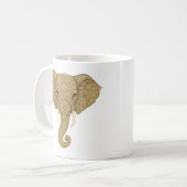 Golden Mandala Elephant Boho - Graphic Art Tea Koffiemok (Voorkant links)