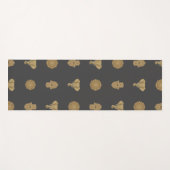 Golden Mandala Elephant Hamsa Hand -Boho Art Print Yogamat (Voorkant (horizontaal))