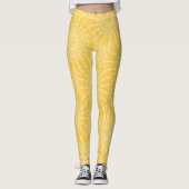 Golden Mandala geometrisch patroon Leggings (Voorkant)