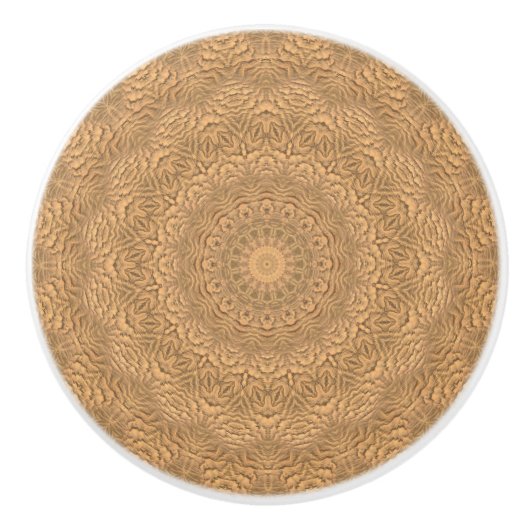 Golden mandala. Golden Sand. Keramische Knop (Voorkant)