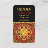 Golden Mandala Healing Love Yoga Visitekaartje (Achterkant)