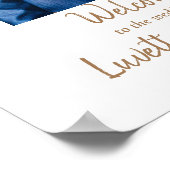 Golden mandala Indian bruiloft welkomstbord Poster (Hoek)