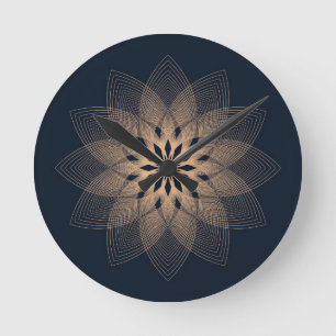 Golden Mandala Large Clock Ronde Klok