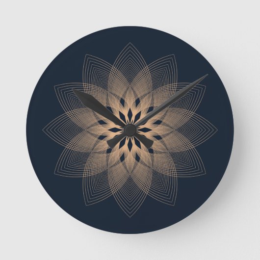 Golden Mandala Large Clock Ronde Klok (Voorkant)