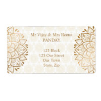 Golden mandala Mehndi gepersonaliseerd