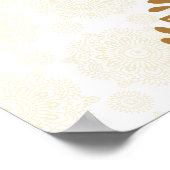 Golden mandala Mehndi gepersonaliseerd welkom Poster (Hoek)