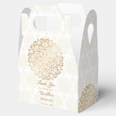 Golden mandala Mehndi gepersonaliseerde naam Bedankdoosjes (Geopend)