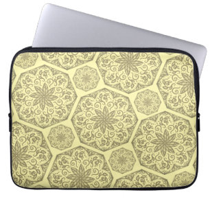 Golden Mandala Mozaïek Patroon Laptop Sleeve