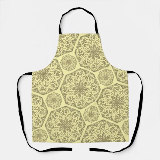 Golden Mandala Mozaïek Patroon Schort (Voorkant)