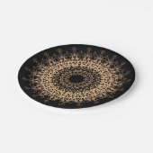 Golden mandala papieren bordje (Gekanteld)