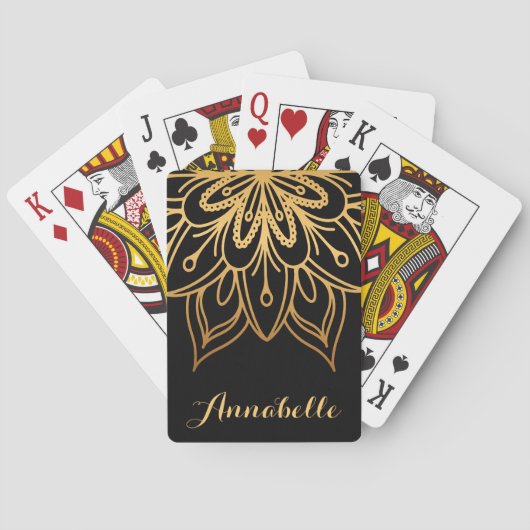 Golden Mandala Pokerkaarten (Achterkant)