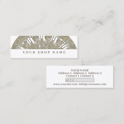 Golden Mandala - Prijs Label - Visitekaartje (Voorkant / Achterkant)