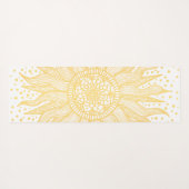 Golden Mandala Sun Salutation Yoga Mat (Achterkant (horizontaal))