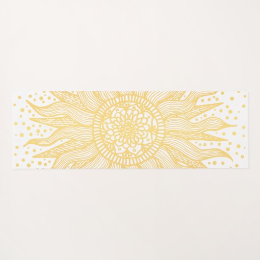 Golden Mandala Sun Salutation Yoga Mat (Achterkant (horizontaal))