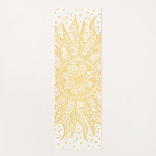Golden Mandala Sun Salutation Yoga Mat (Voorkant)