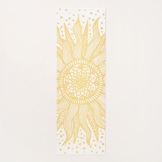 Golden Mandala Sun Salutation Yoga Mat (Achterkant)