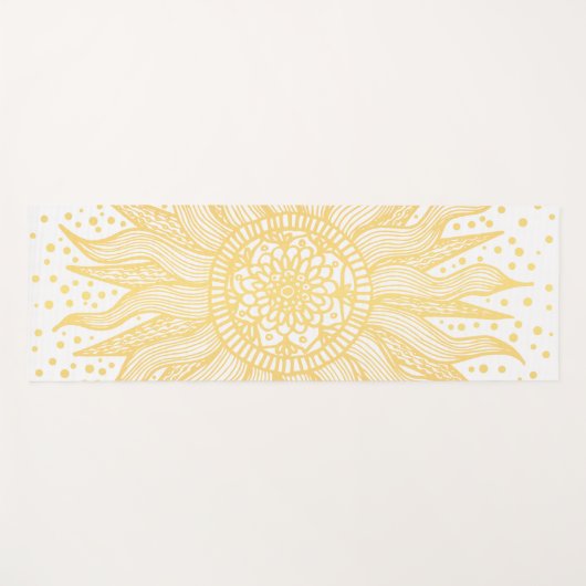 Golden Mandala Sun Salutation Yoga Mat (Voorkant (horizontaal))