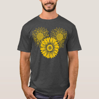 Golden Mandala Sunflower 21 T-shirt