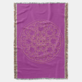 Golden Mandala - Throw Blanket Deken (Voorkant Verticaal)