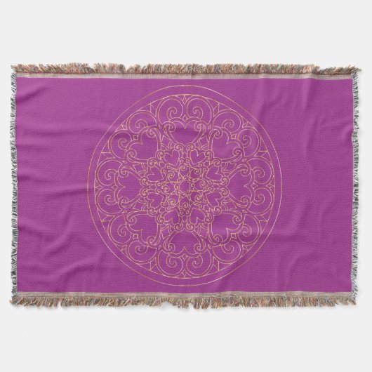 Golden Mandala - Throw Blanket Deken (Voorkant)