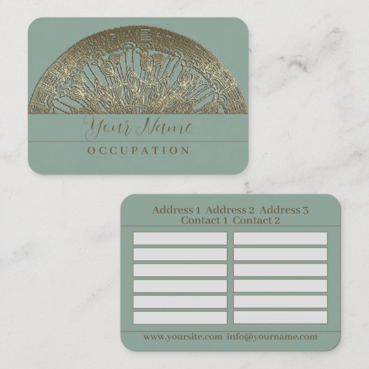 Golden Mandala - Visitekaartje (Voorkant / Achterkant)