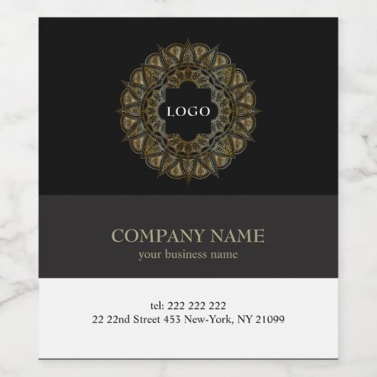 Golden Mandala Wijn Etiket (Enkel label)