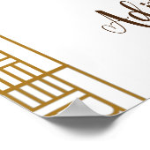 Golden mandap grens Indiaas paar welkom Poster (Hoek)