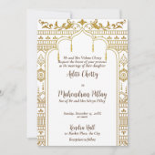 Golden mandap indian patroonontwerp kaart (Voorkant)