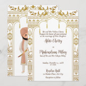 Golden mandap indian patroonontwerp kaart (Voorkant / Achterkant)