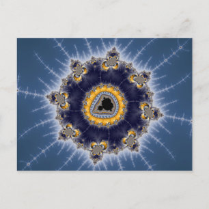 Golden Mandelbrot - Fractal Briefkaart