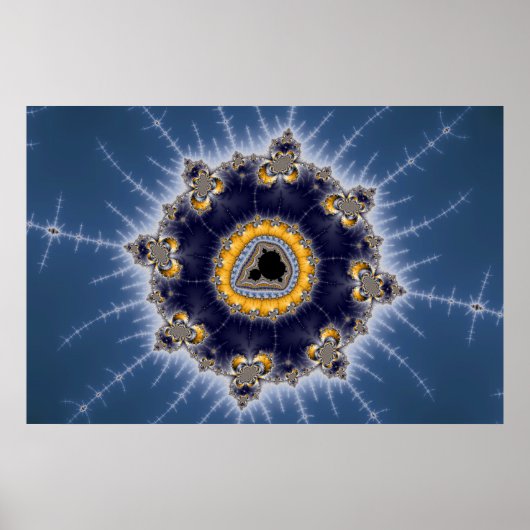 Golden Mandelbrot - Fractal Poster (Voorkant)