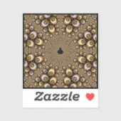 Golden Mandelbrot Fractal Sticker (Vel)