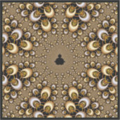 Golden Mandelbrot Fractal Sticker (Voorkant)