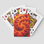 Golden Mandelbrot Set With Fern Accents Pokerkaarten (Achterkant)