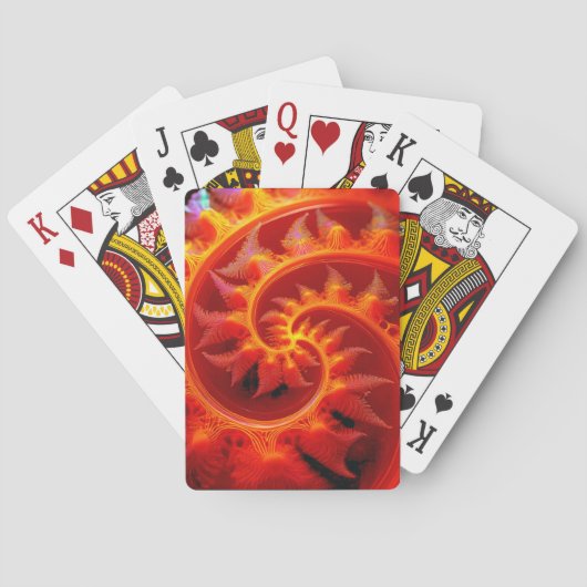 Golden Mandelbrot Set With Fern Accents Pokerkaarten (Achterkant)