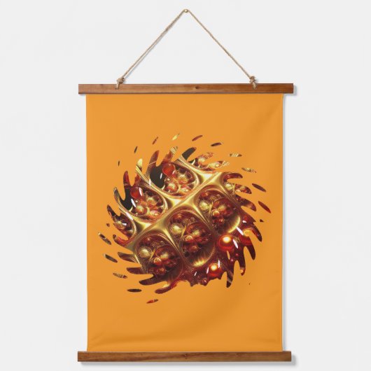 Golden Mandelbrot - Spinning About Hangend Wandkleed (Voorkant)