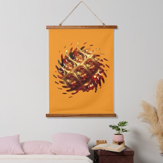 Golden Mandelbrot - Spinning About Hangend Wandkleed (Slaapkamer)