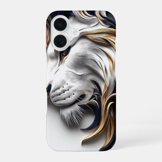 Golden Mane Lion – Luxury Power iPhone 16BackCover iPhone 16 Hoesje (Achterkant)