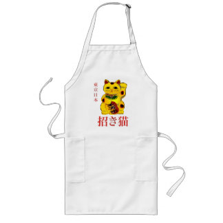 Golden Maneki Neko Charm Lang Schort