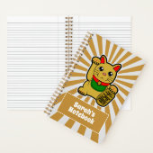 Golden Maneki Neko- Japans Lucky Cat Notitieboek (Binnen)
