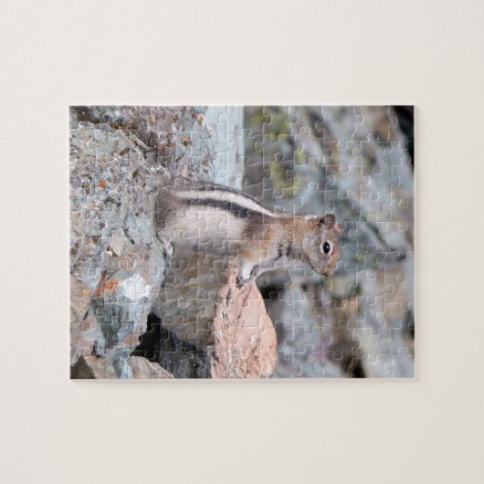 Golden Mantled Ground Squirrel bij Glacier II Legpuzzel (Horizontaal)