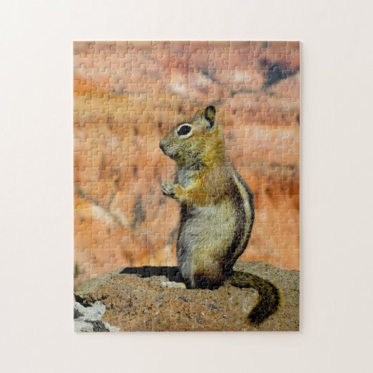 Golden Mantled Ground Squirrel. Legpuzzel (Verticaal)